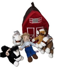 Prextex Horse Plush Lot of 4 Mini Horses Brown Black Stuffed Plush Barn Farmer