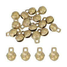 16 Pcs Vintage Mini Brass Bells, 11mm Bells for Crafts, Bronze
