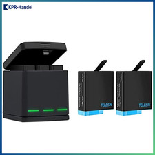 Akku Ladegerät Kit mit 2 Batterien für GoPro Hero 5-8, 3-Kanal