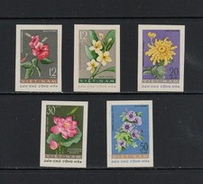 S7126 Vietnam 1962 Flora Blumen IMPERF 5v. MNGAI - Keine Scharniere