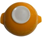 Vtg Pyrex 444 Orange Yellow Daisy Sunflower Cinderella 4 Qt Nesting Mixing Bowl
