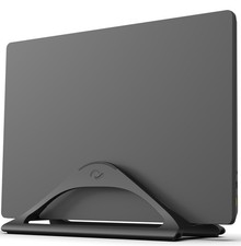 Vertical Laptop Stand for Desks in Matte Black, Upright Adjustable Holder to ...