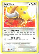 Tauros 98/127 Common Platinum Pokemon Moderately Played on eBay