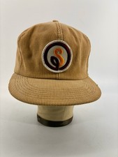 Vtg USA MADE Stauffer Seed Farm Patch Trucker Hat Snapback Cap Vintage CORDUROY!