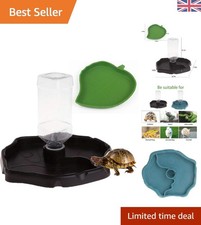 Non-slip Leaf Design Reptile Feeding & Drinking Bowl - Automatic Water Dispenser