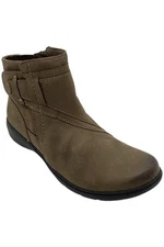 Clarks Collection Women's Leather Ankle Boots Carleigh Style Mushroom
