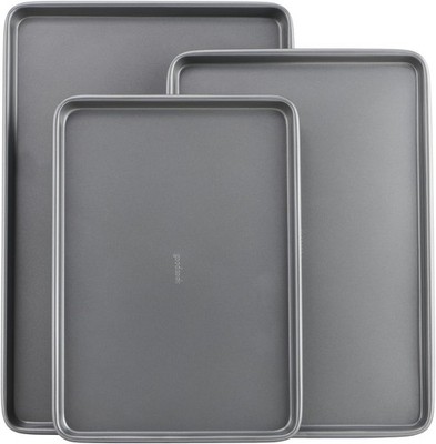 Everyday Nonstick Baking Sheet Set, 3 Pack Includes Small (13×9) Medium (15×1)