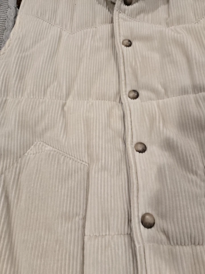 Gran Sasso Offwhite кремовый вельвет зимний жилет куртка - Изображение 3 из 4