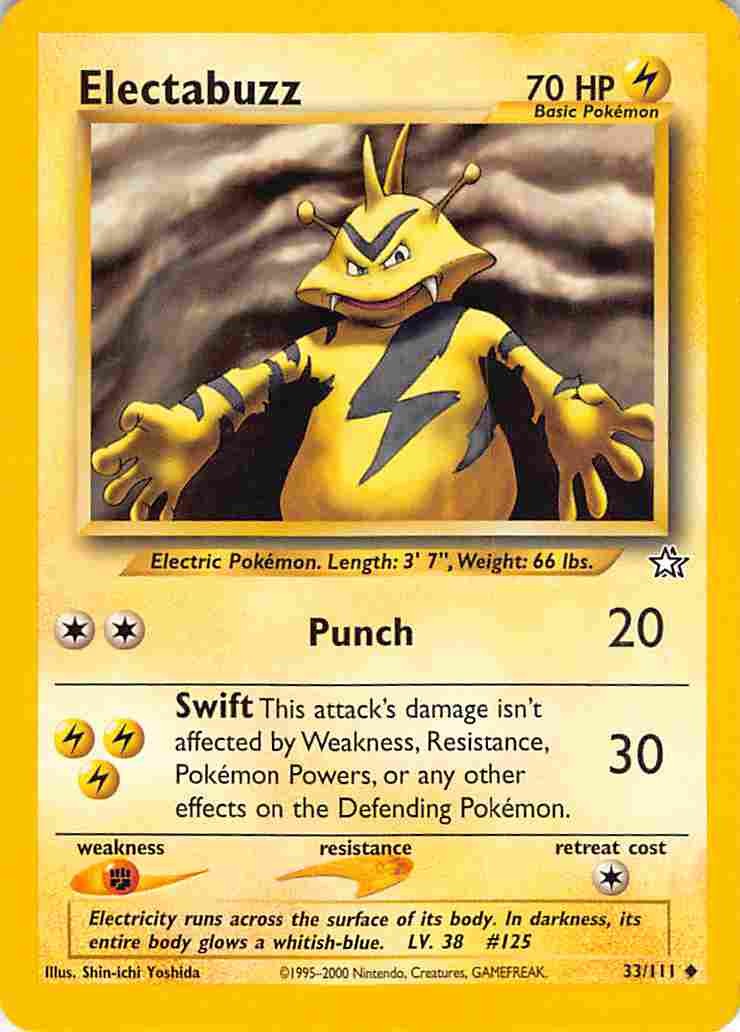 Electabuzz 33/111 Uncommon Neo Genesis Pokemon LP