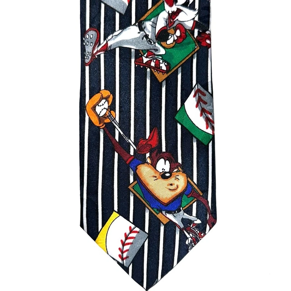 Corbata temática de béisbol Looney Tunes 1993 vintage Foto 4 de 4