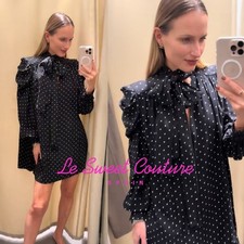 ZARA WOMAN FW25 ZW COLLECTION POLKA DOT DRESS SCARF DETAIL 9261/122/800 SALE