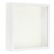 9x9 Shadow Box Frame Wood Dried Flower Display Stand Floating Photo Frame White