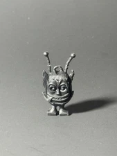 VTG 1960s Rat Fink Martian Gumball Vending Machine Charm Ring Hole Black Plastic