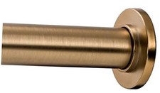 Tension Curtain Rod - Spring Tension Rod for Windows or 54" to 90" Warm Gold