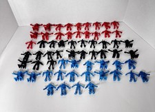 Vintage Arco Rogun Robots Mini Figures 1980's Sci-F Red Blue  Black Lot Of 60