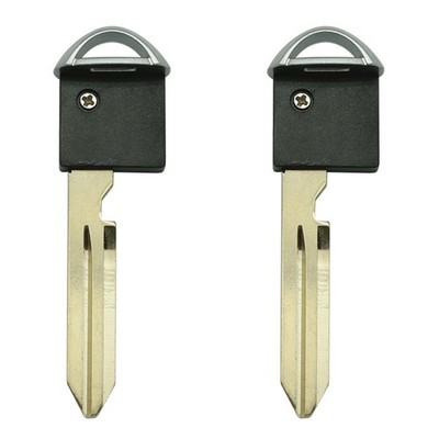New Emergency Uncut Key Blade W/o chip Replacement for Nissan Infiniti (2 Pack)