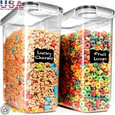 Airtight Food Storage Containers Large BPA Free Clear Cereal Storage Set New