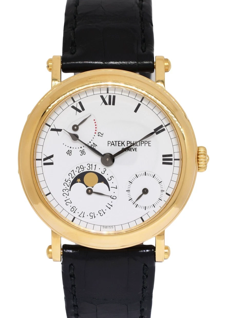 Patek Philippe — Patek Philippe Complications 18k Yellow Gold Power Reserve Moon Mens Watch 5054J