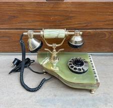 Telefono antico onice marmo disco rotante vintage retrò anni '60 telephone phone