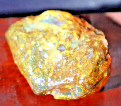 Finest Dominican Crystal Clear Light Blue Yellow Amber Rough Specimen 65mm 38.6g