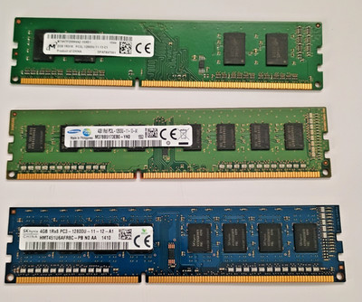 Mixed DDR3 Desktop RAM Lot   4GB + 4GB + 2GB PC3-12800 DIMM   10GB Total
