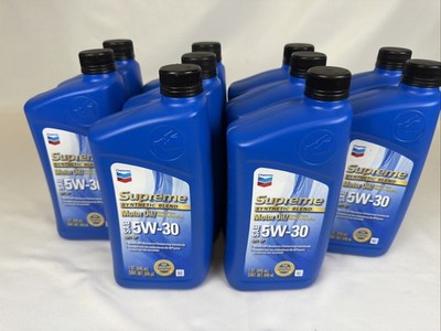 Chevron Supreme (220013719-12PK) 5W-30 Motor Oil - 1 Quart, (Pack of 10)