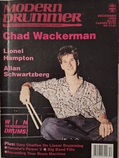 Modern Drummer (Dec 1988) Chad Wackerman/Lionel Hampton/Allan Schwartzberg GOOD+