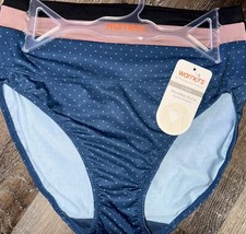 Warners Womens Hi-Cut Underwear Panties Polyester Blend 3-Pair Microfiber A  S
