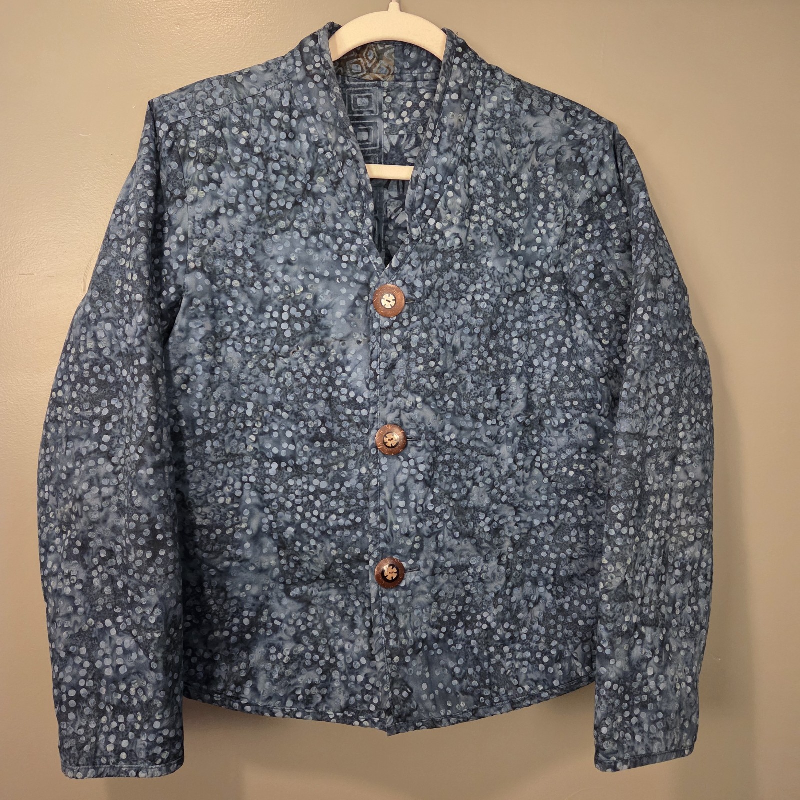 Handmade Batik Reversible Button Up Jacket Wearab… - image 2