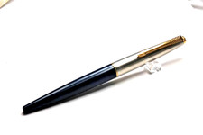 PARKER 45 ROLLERBALL PEN  DARK BLUE BARREL     MADE IN ENGLAND   BLUE INK