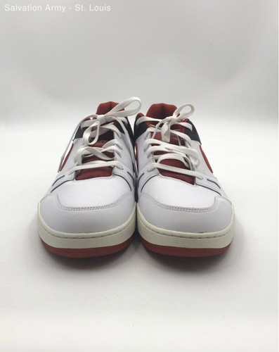 Nike Mens Full Force Low FB1362-102 White Red Black Sneaker Shoes Size 15 - Picture 2 of 10