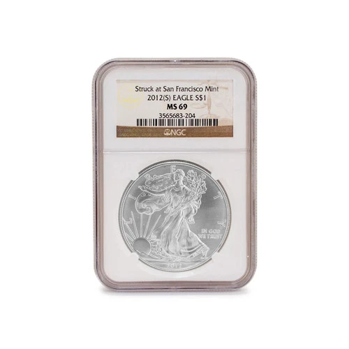 2012 S 1 Oz NGC MS 69 Early Releases 999 Fine Silver American Eagle Liberty Coin