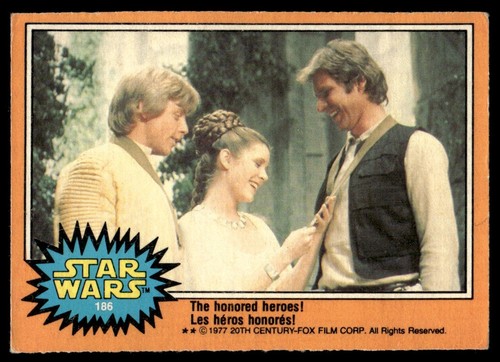 1977 OPC Star Wars #186 The honored heroes!