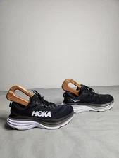 Hoka One One Bondi 8 Shoes Womens Size 10D Black White Sneakers 1127954 BWHT EUC