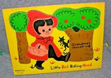 Little Red Riding Hood Woodland Toys 1974 Puzzle 13 Pieces Made in the USA