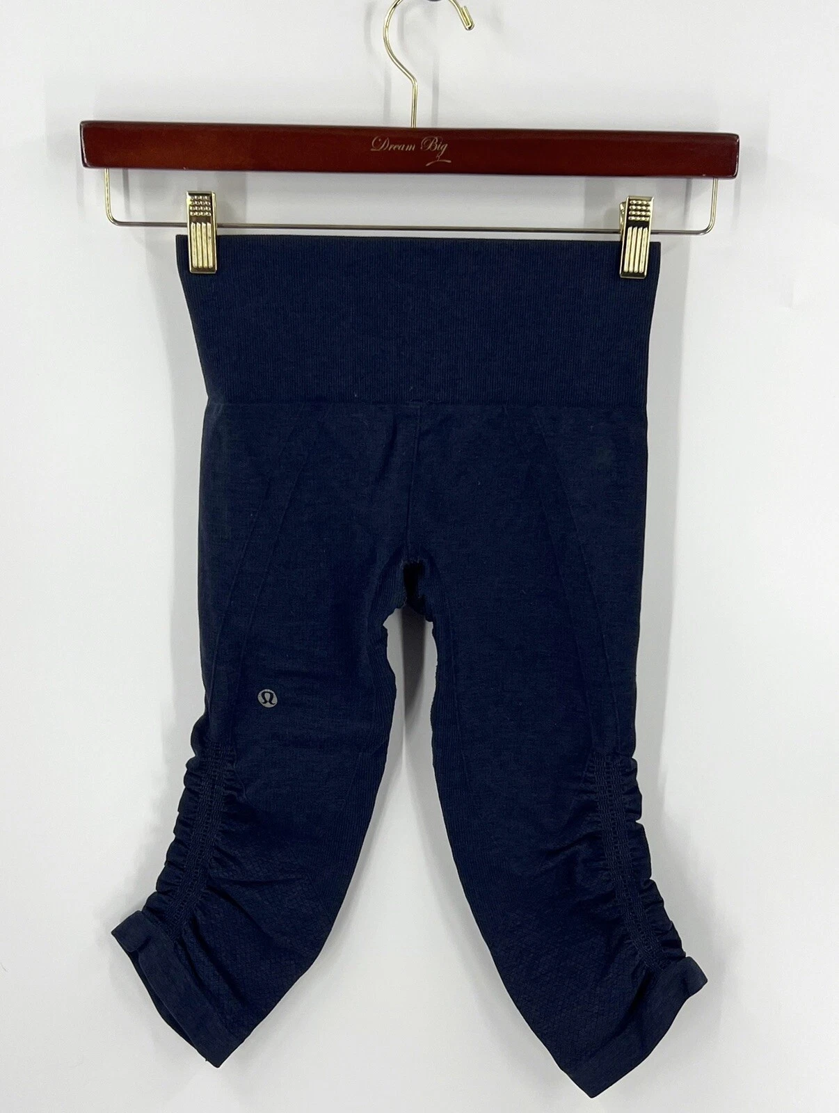Lululemon In the Flow Athletic Pants Size 2 Navy Blue Capri Cropped Leggings