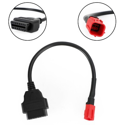 OBD2 Motorcycle Cable For Honda 6 Pin Plug Diagnostic Cable to 16 pin Adapter US