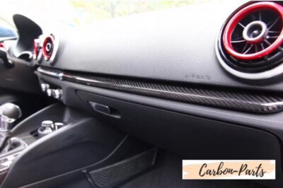 Carbon Dekorleisten für Audi A3, S3, RS3 8V        7-teiliges Set Echt-Carbon 