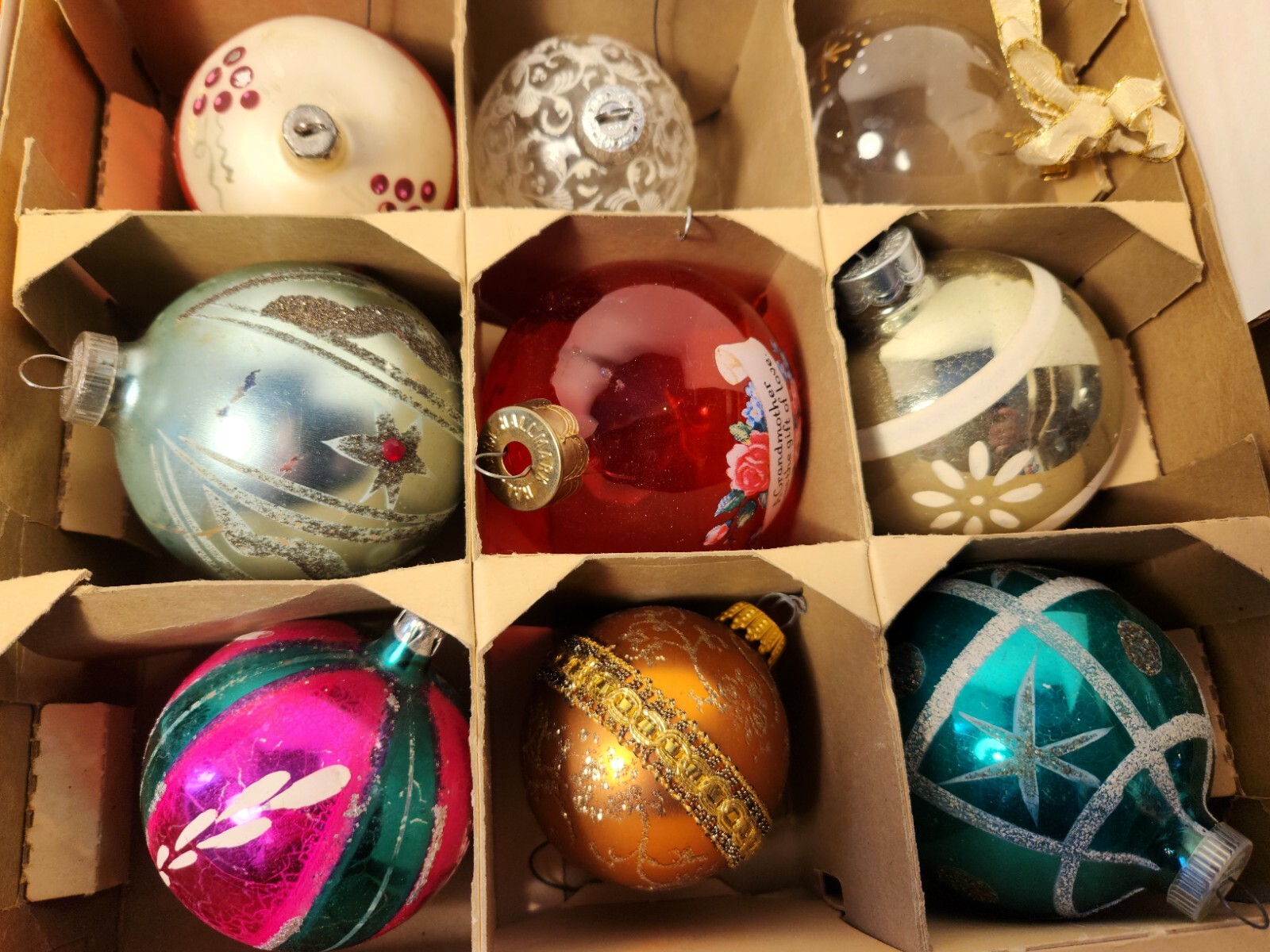 24 Vintage Christmas Tree Ornaments , various sizes and decorations eBay