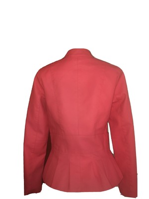 baccini faux leather peplum jacket