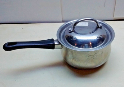 Chef's Secret Pro Series 2 Qt Saucepan Stainless Aluminum Fry Pot & Replaced Lid
