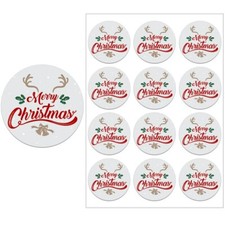 12 Sticker Weihnachtssticker Frohe Weihnachten Aufkleber Merry Christmas Xmas