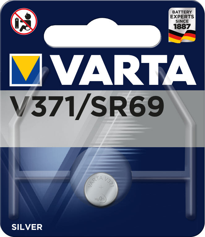 Varta Knopfzellenbatterie Electronics V371 (sr69) Silber Neu Ovp