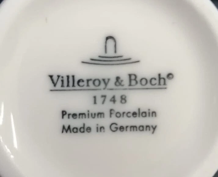 Tazze Tazzine Caffè Martin Pescatore con Piattino Villeroy & Boch NWC Porcellana, fotografia 5 di 7