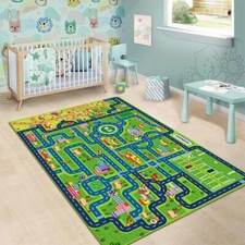 Giant Kids City By The River Playmat Cars Road Carpet Rug EVA Foam Toy Play Mat