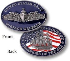 ~ US Navy ~ Enlisted Surface Warfare Specialist ~ Challenge Coin ~ Enlisted ~