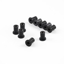 Tuercas de pozo para parabrisas de motocicleta de 4 mm M4 parabrisas tornillo de goma tuercas de pozo M4 tuerca