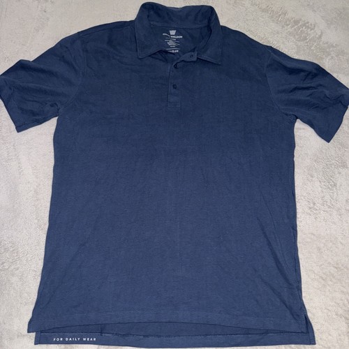 Mack Weldon Herren For Daily Wear Navy Blau Kurzarm Poloshirt Gr. XXL