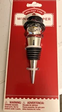 Holiday Time Wine Stopper Snowman NEW