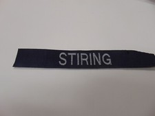 MILITARY PATCH NAME TAPE SEW ON BLUE WITH NAME STIRING
